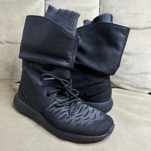 Nike roshe two FLYKNIT hi 861708-001 black/dark gray women’s size 7